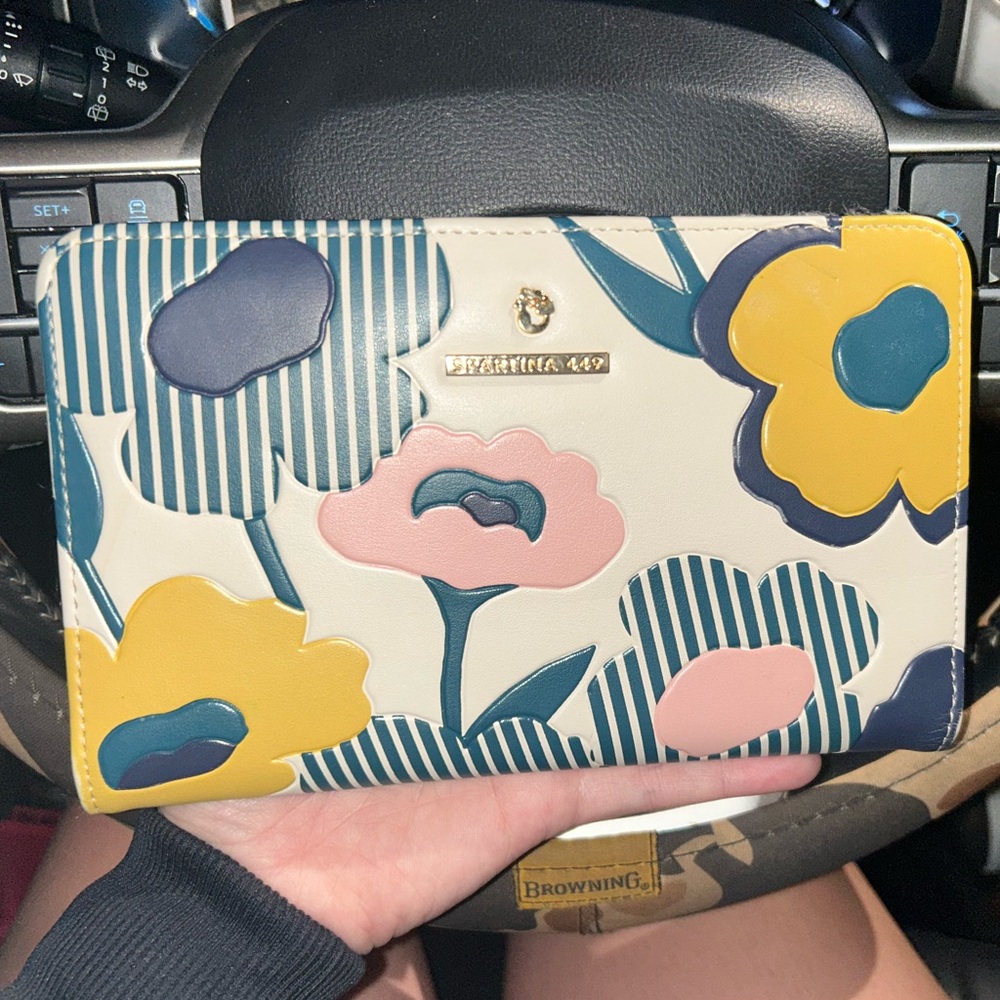 Spartina 449 Floral Wallet in Yellow, Pink, and Blue